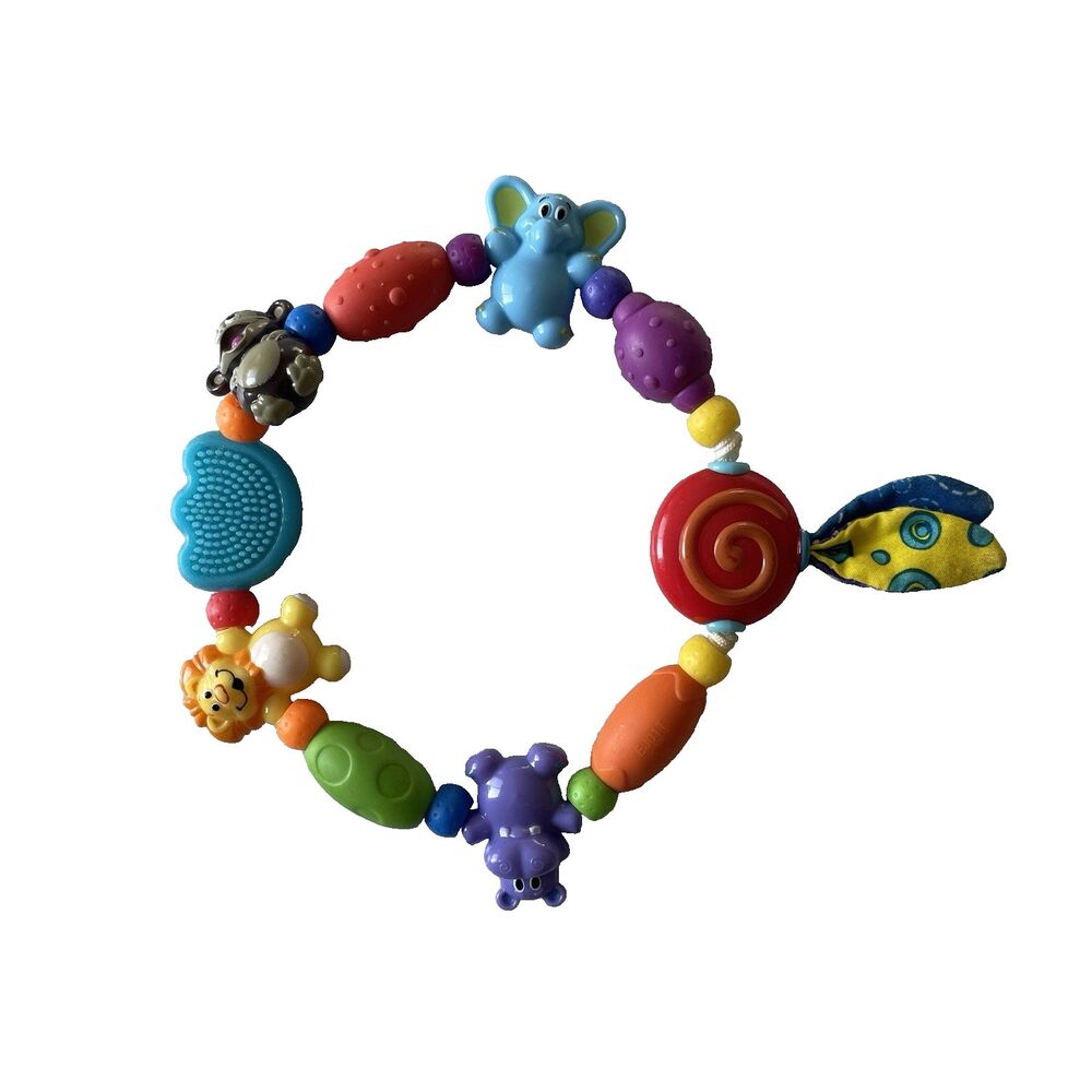 Nuby Safari Friends Soothing Teether Ring Infant Baby Toy Animals Colorful